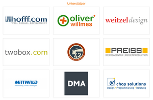 Grafik mit Logos: In guter Gesellschaft. Unterstützer der Contao Konferenz 2019