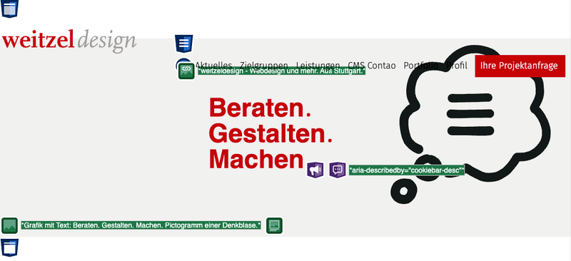 Bild: Test der Barrierefreiheit