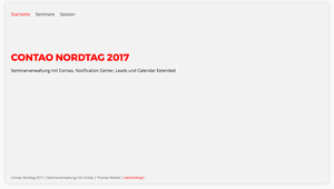 Grafik mit Text: Videomitschnitt vom Contao Nordtag 2017