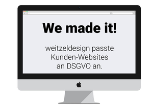 Grafik mit Text: Anpassungen an die DSGVO