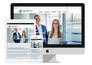 Screenshot der Website für Veigel/Prokasky & Partner