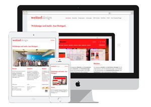 Screenshot: Website weitzeldesign mit neuer Website