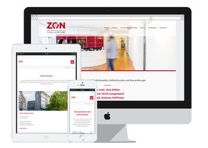 Screenshot der Website für ZON Stuttgart online